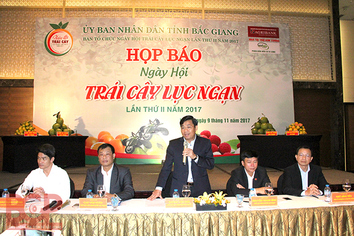 Họp báo Ngày hội trái cây Lục Ngạn lần thứ II năm 2017 tại Hà Nội